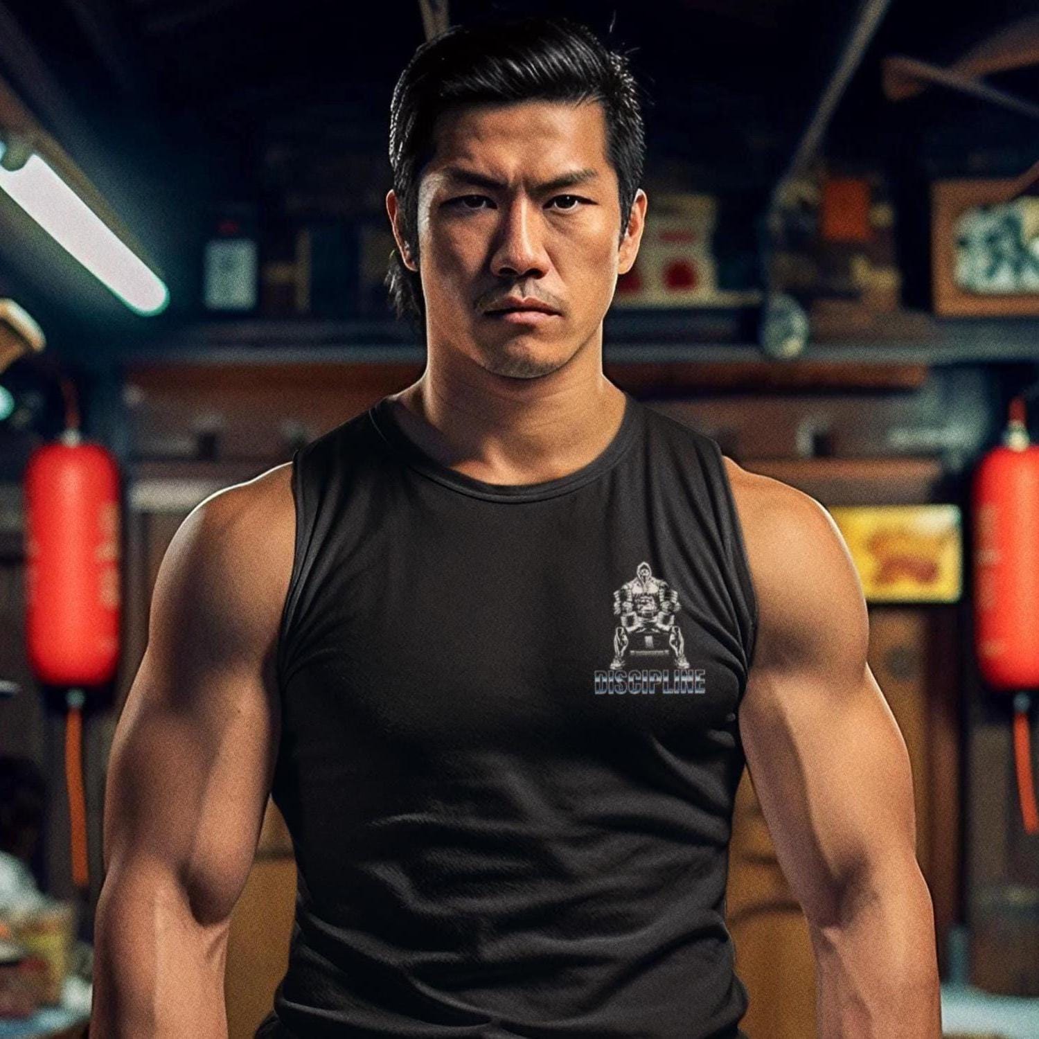 Forged Discipline Gym Tank Top Men Motivational Workout