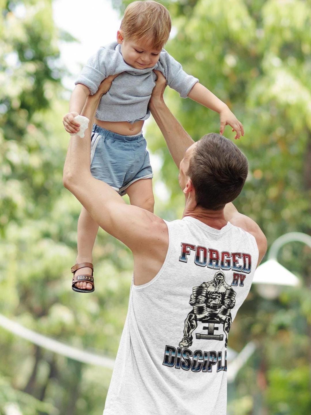 Forged Discipline Gym Tank Top Men Motivational Workout